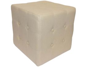 Pouf capitoné Chester (Lin naturel)