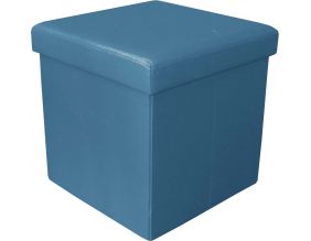 Pouf coffre pliable Oxford (Bleu Canard)