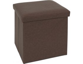 Pouf coffre pliable en PU Jill
