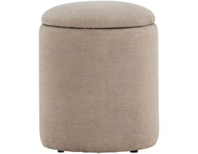 Pouf coffre en polyester Limpen (Tissu beige)