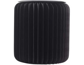 Pouf design en carton plié 35 cm (Noir)