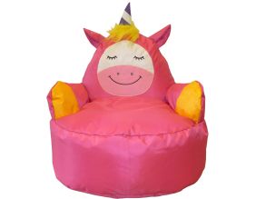 Pouf enfant en polyester Animal (Licorne)