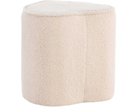 Pouf enfant en teddy Heart (Beige)