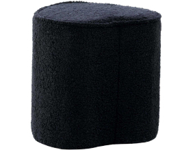 Pouf enfant en teddy Heart (Noir)