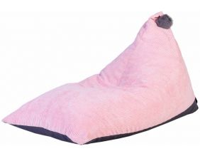 Pouf enfant en velours côtelé Malo (Rose)