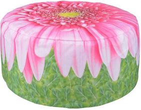 Pouf extérieur avec imprimé déco (Gerbera)