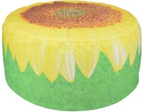 Pouf extérieur avec imprimé déco (Tournesol)