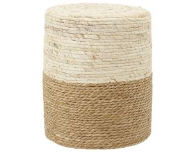 Pouf en jute et maïs naturel