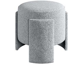 Pouf en polyester Ash