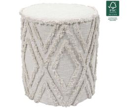 Pouf rond en tissu Mirage