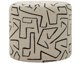 Pouf en tissu Nairobi 44 x 40 cm