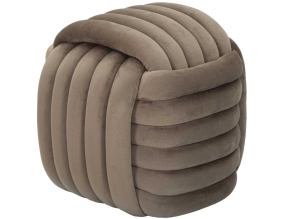 Pouf en tissu Softy 45 x 45 x 45 cm (Gris)