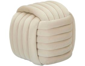 Pouf en tissu Softy 45 x 45 x 45 cm (Crème)