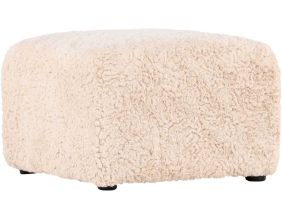 Pouf en tissu doux Frankie (50 x 50 x 35 cm)