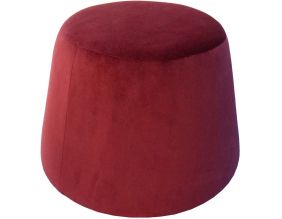 Pouf en velours Dome (Rouge)