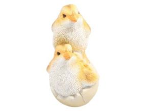 Poussins dans coquille en résine 10.5 x 7.5 x 13.5 cm