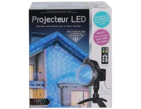 Projecteur extérieur LED avec télécommande effet neige (Eclairage bleu)
