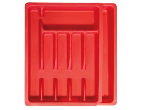 Range couverts ajustable en plastique (Rouge)