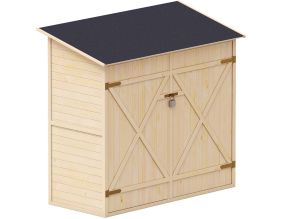 Range outils en bois de sapin Shed 149 x 78 x  164 cm (Naturel)