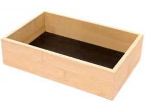 Rangement en bois pour tiroir fond noir (23 x 15 x 7 cm)