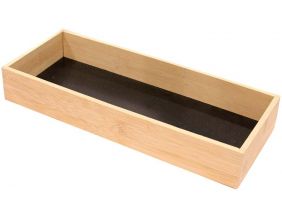 Rangement en bois pour tiroir fond noir (38 x 15 x 7 cm)