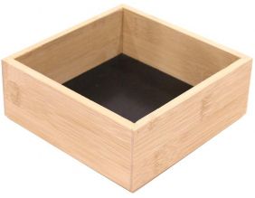 Rangement en bois pour tiroir fond noir (15 x 15 x 7 cm)