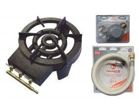 Réchaud gaz professionnel avec détendeur et flexible butane