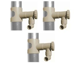 Récupérateur d'eau pour gouttière circulaire (Lot de 3) (Sable)