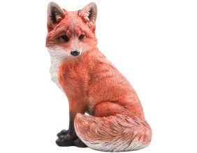 Renard réaliste en résine (Assis)