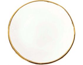 Repose sachet de thé en porcelaine liseré doré 8 cm