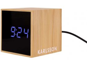 Réveil en bambou Mini cube