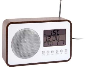Réveil avec radio FM Retro (Marron)