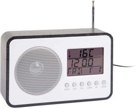 Réveil avec radio FM Retro (Noir)