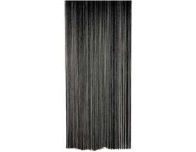 Rideau fil de porte en polyester (Noir)