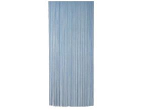 Rideau fil de porte en polyester (Bleu)