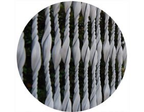 Rideau de porte en PVC blanc Bari (100 x 230 cm)