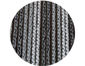 Rideau de porte en PVC noir et gris Arezzo (90x210 cm)