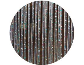 Rideau de porte en PVC transparent et multicolore Vinci (120 x 230 cm)