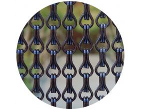 Rideau de porte en aluminium Alusa noir (100 x 230 cm)