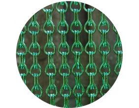 Rideau de porte en aluminium vert Alusax (90x210 cm)