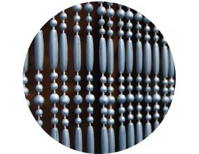 Rideau de porte en perles grises Frejus (100x230 cm)