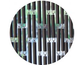 Rideau de porte en polyéthylène anthracite et acier  Campos (100x230 cm)