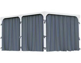 Rideaux pour tonnelles de jardin rectangulaires Milano et Martinique