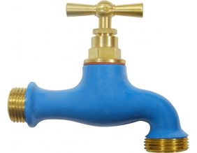 Robinet extérieur laiton coloré (Bleu)