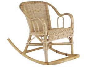 Rocking chair pour enfant en rotin Chloé