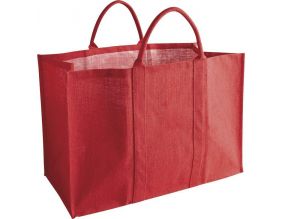 Sac à bûches en jute (Rouge)