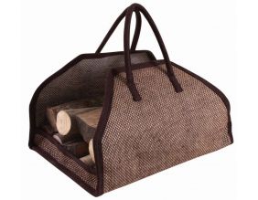 Sac à bûches en toile de jute renforcée (Marron)