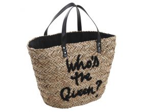 Sac cabas en jonc Who's The Queen