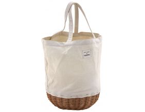Sac tissu rond fond osier