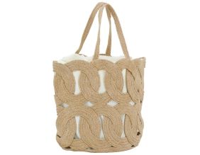 Sac en jute ajouré doublé coton